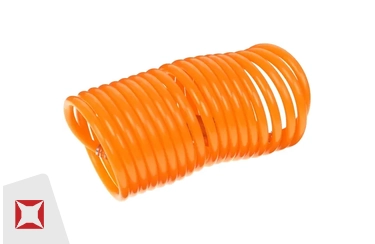 Шланг спиральный фитинги рапид Калибр 5 413405 Ф 5x8 мм для полива (оранжевый) в Красноярске