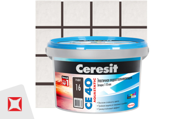 Затирка для плитки Ceresit 2 кг графит в пакете